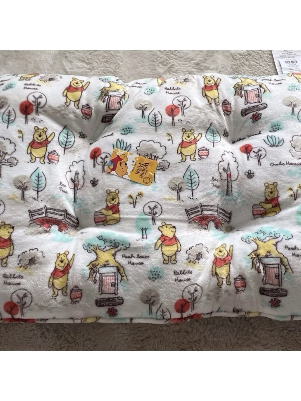 Disney Winnie The Pooh Hundred Acre Wood Dog Pet Bed Soft 33” X 22” X 4” NEW‎